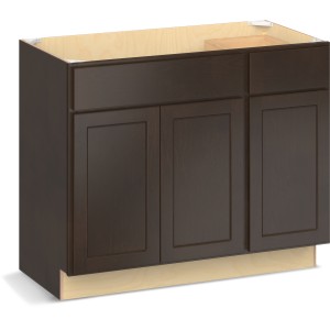 RELIABILT Parkstone II Vanity Base, Espresso Stained, 42" W, 3 Doors 1 Drawer, Fully Assembled - 641192 | Lowe's Pro Supply